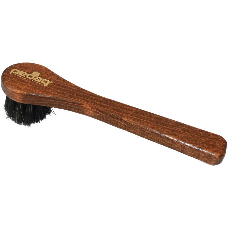 A long-hand horse brushes black